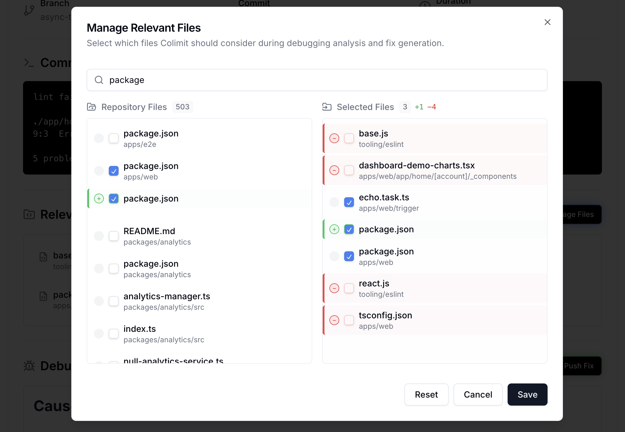 Colimit Relevant Files Editing